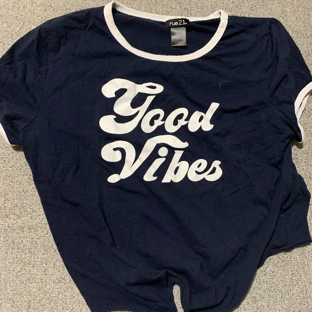 Rue21 Cropped Navy Junior’s Top Size XL